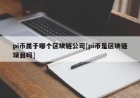 pi币属于哪个区块链公司[pi币是区块链项目吗]